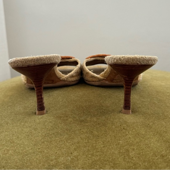 Vintage tweed Prada buckle heels sz 36 - Picture 5 of 10